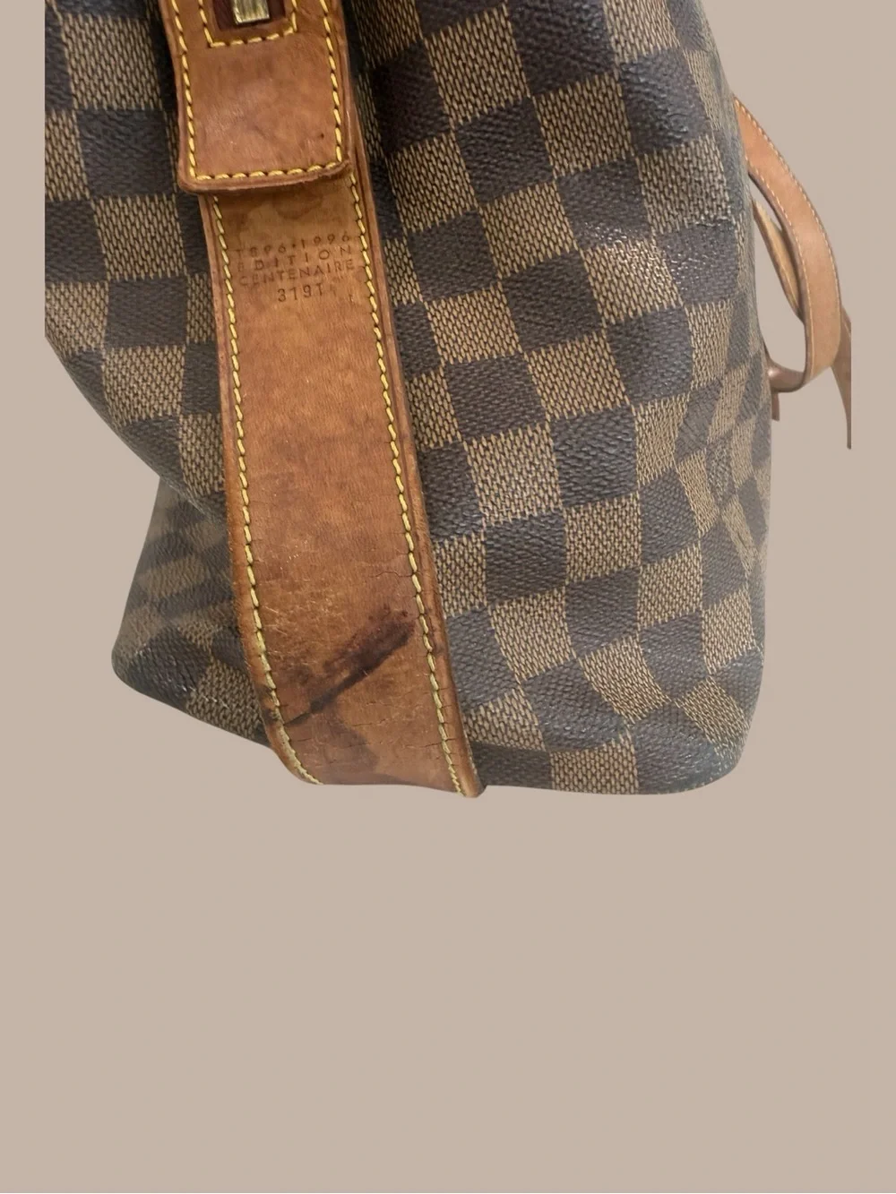 Louis Vuitton Limited Edition Centenaire Damier Columbine Zip Shoulder Bag
